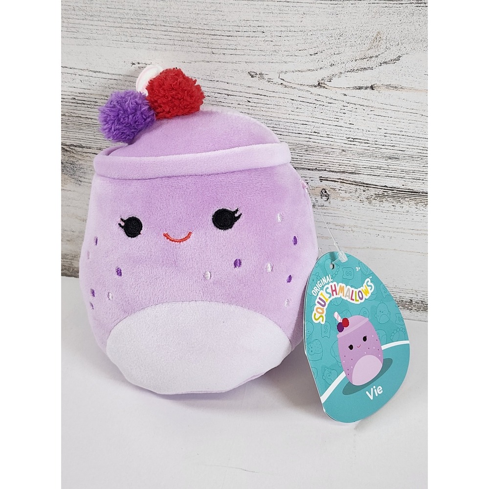 Squishmallows Vie Blackberry Smoothie Kids 5 inch Purple Plush Toy NEW